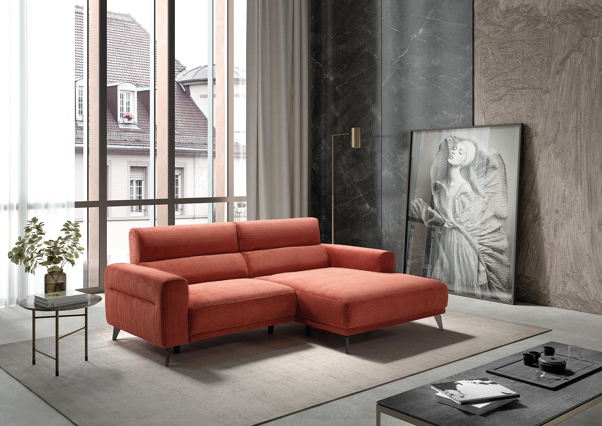 MiLOME canapé MANCHESTER angle droit