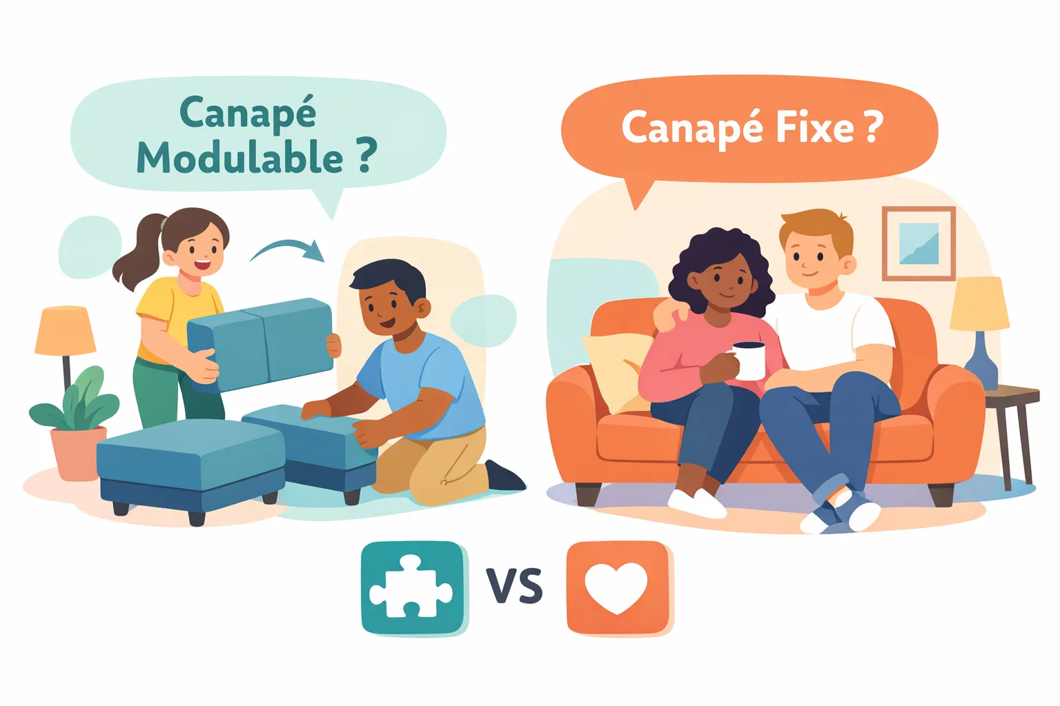 canapé modulable ou fixe, lequel choisir pour votre salon ?