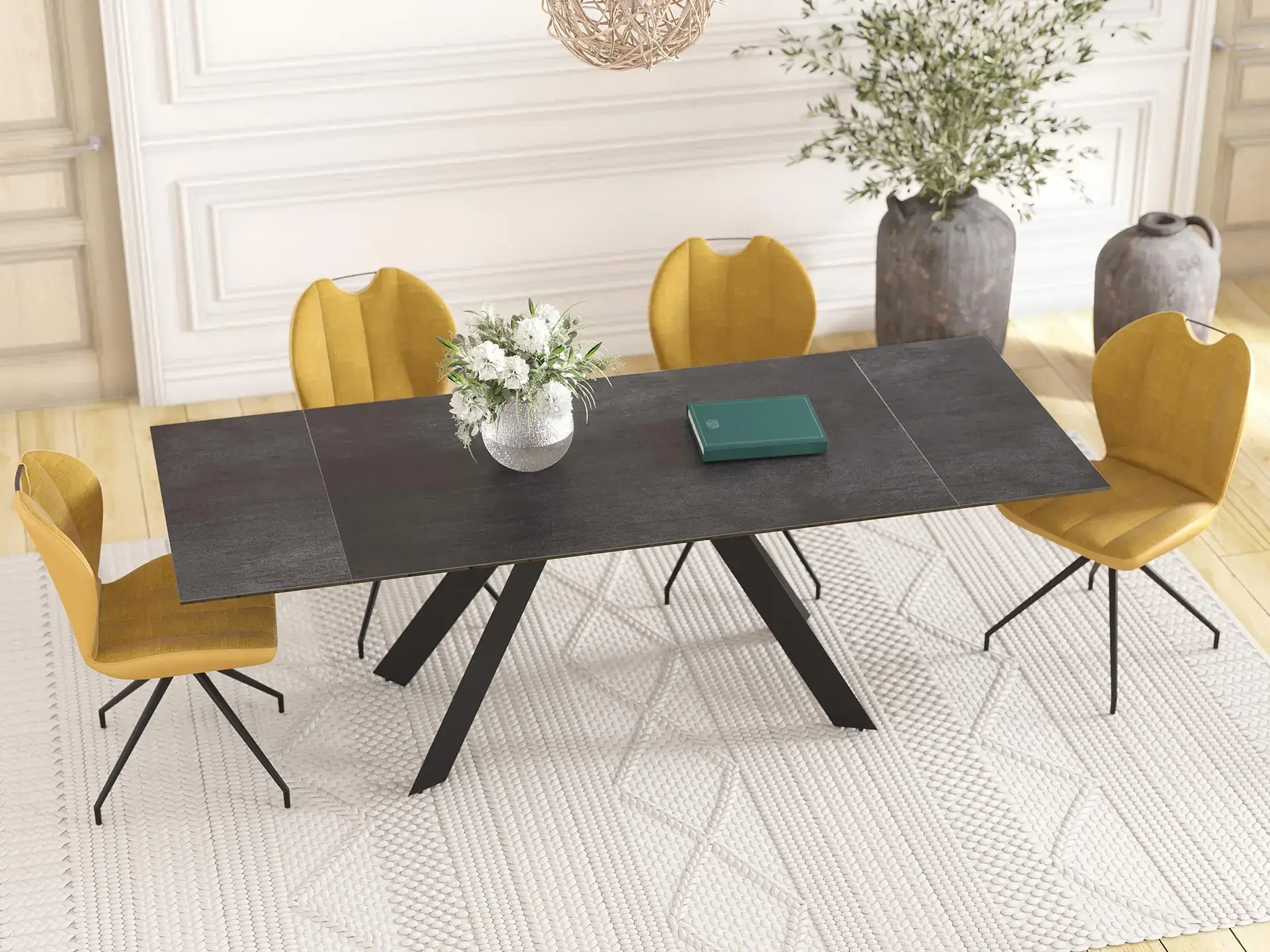 MiLOME catégorie tables - Table ronde extensible - magasin de meubles