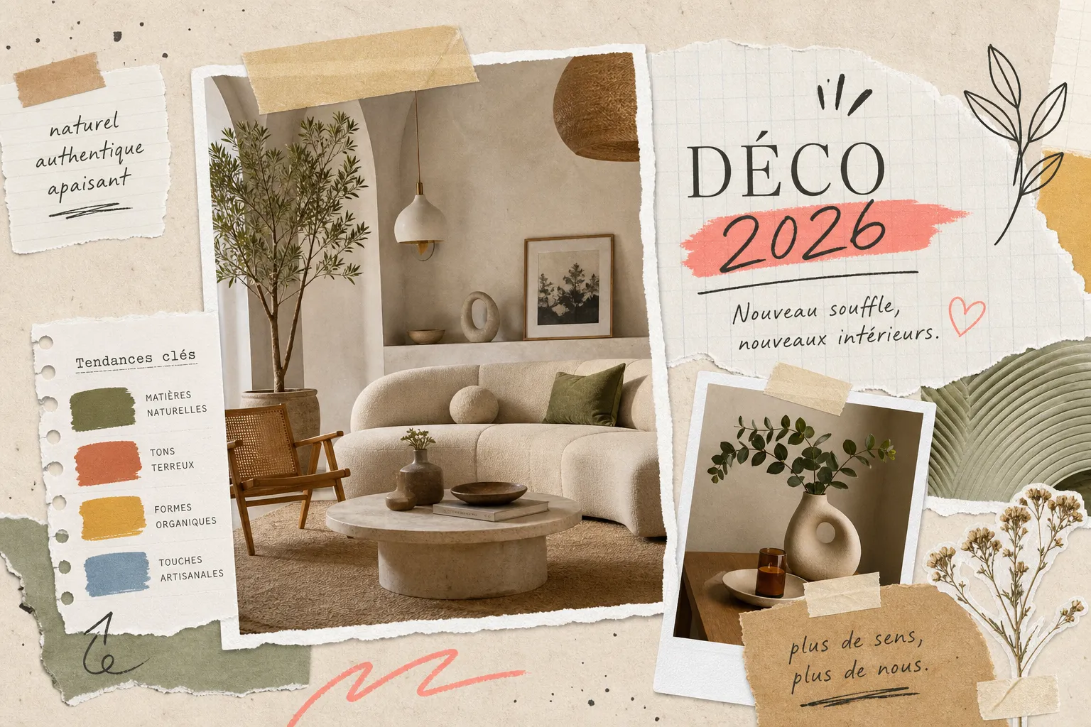 Tendances décoration 2026 : styles, couleurs, matériaux