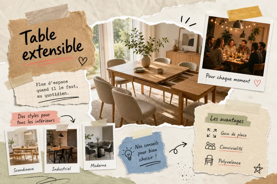 Table extensible : avantages, styles et conseils d'achat